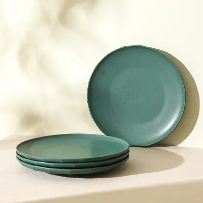 Emerald Green Stoneware Dinner Plate